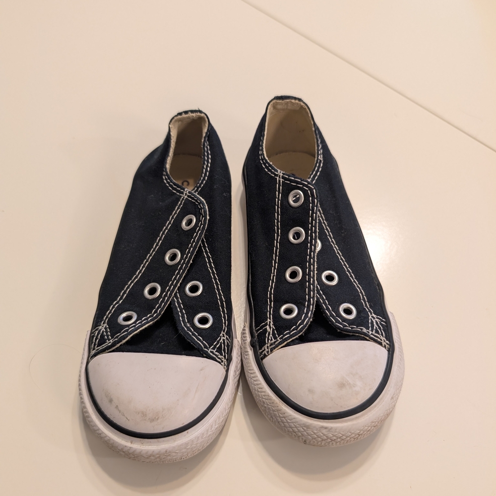 Kids Black Canvas Shoes